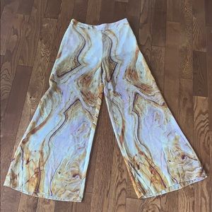 Rachel Roy Sheer Flare Pants Patterned
